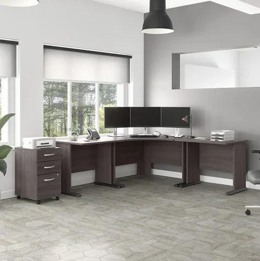 Bush Business Furniture Corner Desks<Studio A 48"W Corner Computer Desk, (SDD148SG)