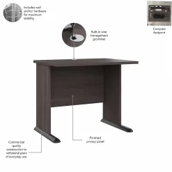 Bush Business Furniture Corner Desks<Studio A 83"W Large Corner Desk with 3 Drawer Mobile File Cabinet, (STA003SGSU)