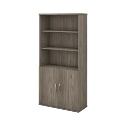 Bush Business Furniture Bookcases<Studio C 72.8"H 5-Shelf Bookcase with Doors, Laminated Wood (STC015MH)