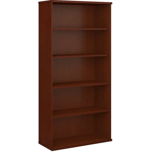 Bush Business Furniture Bookcases<Series C 72.79" 5-Shelf Bookcase with Adjustable Shelves, Laminated Wood (WC36714)