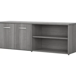 Bush Business Furniture Storage Cabinets<Studio C Low Storage Cabinet with Doors and Shelves, (SCS160PG)