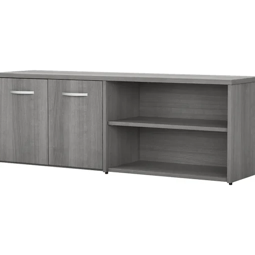 Bush Business Furniture Storage Cabinets<Studio C Low Storage Cabinet with Doors and Shelves, (SCS160PG)