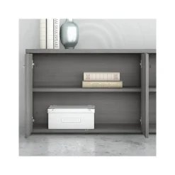 Bush Business Furniture Storage Cabinets<Studio C Low Storage Cabinet with Doors and Shelves, (SCS160PG)