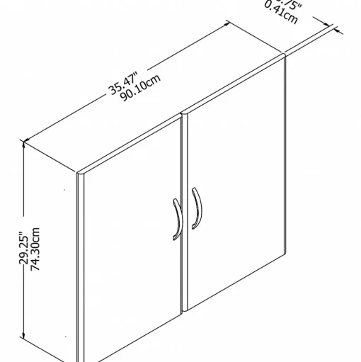 Bush Business Furniture Storage Cabinets<Studio C Bookcase Door Kit, Storm Gray (SCB236SG)
