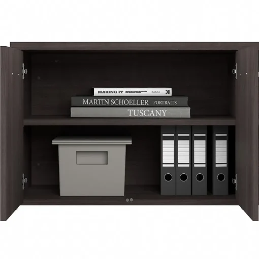 Bush Business Furniture Storage Cabinets<Studio A 21" Low Storage Cabinet with 4 Shelves and Doors, (SDS160SG-Z)