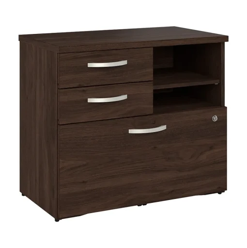 Bush Business Furniture Storage Cabinets<Studio C Office Storage Cabinet with Drawers and Shelves, (SCF130BWSU)