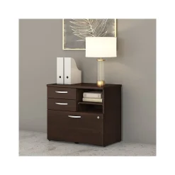 Bush Business Furniture Storage Cabinets<Studio C Office Storage Cabinet with Drawers and Shelves, (SCF130BWSU)