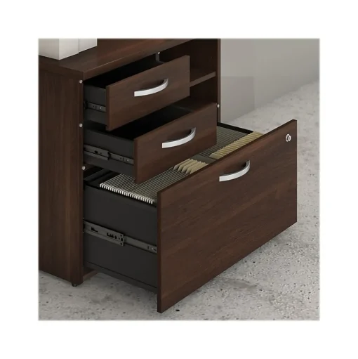 Bush Business Furniture Storage Cabinets<Studio C Office Storage Cabinet with Drawers and Shelves, (SCF130BWSU)