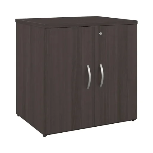 Bush Business Furniture Storage Cabinets<Studio C 30" Storage Cabinet with 2 Shelves, Storm Gray (SCS130SG)