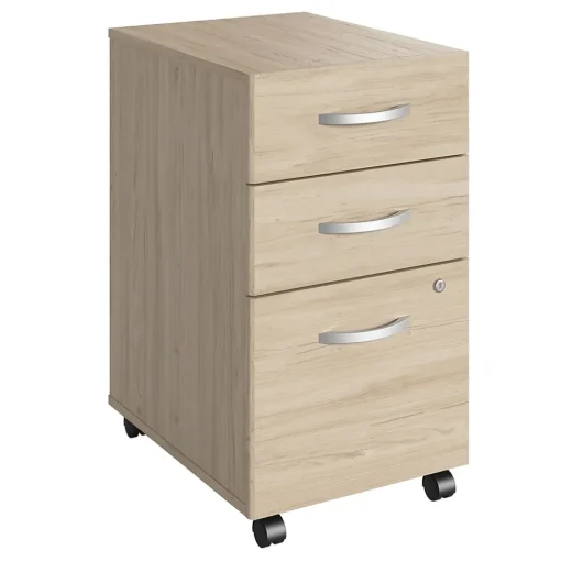 Bush Furniture File Cabinets<Bush Business Furniture Studio C 3 Drawer Mobile File Cabinet, Natural Elm (SCF216NESU)