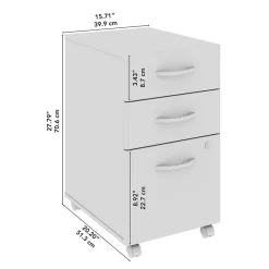Bush Furniture File Cabinets<Bush Business Furniture Studio C 3 Drawer Mobile File Cabinet, Natural Elm (SCF216NESU)