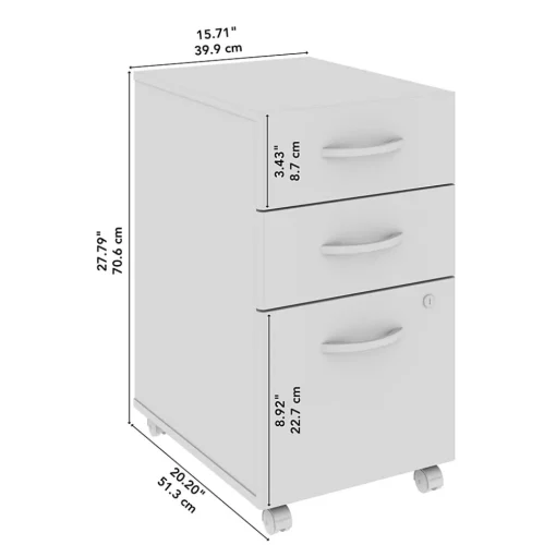 Bush Furniture File Cabinets<Bush Business Furniture Studio C 3 Drawer Mobile File Cabinet, Natural Elm (SCF216NESU)
