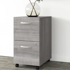Bush Business Furniture File Cabinets<Studio A 2-Drawer Mobile Vertical File Cabinet, Letter/Legal Size, Lockable, (SDF116PGSU-Z)