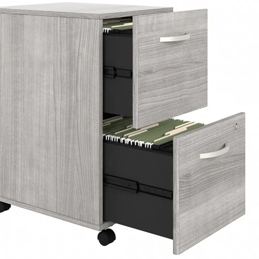 Bush Business Furniture File Cabinets<Studio A 2-Drawer Mobile Vertical File Cabinet, Letter/Legal Size, Lockable, (SDF116PGSU-Z)