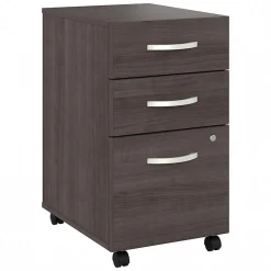Bush Business Furniture File Cabinets<Studio A 3-Drawer Mobile Vertical File Cabinet, Letter/Legal Size, Lockable, (SDF216SGSU-Z)