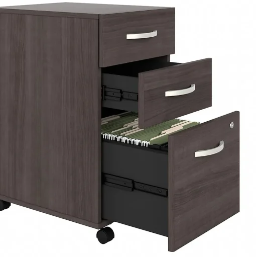 Bush Business Furniture File Cabinets<Studio A 3-Drawer Mobile Vertical File Cabinet, Letter/Legal Size, Lockable, (SDF216SGSU-Z)