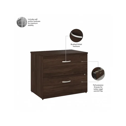 Bush Business Furniture File Cabinets<Studio C 2 Drawer Lateral File Cabinet, (SCF136BWSU)