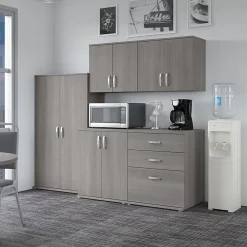 Bush Business Furniture Storage Cabinets<Universal 62" 5-Piece Modular Storage Set with 11 Shelves, Platinum Gray (UNS003PG)
