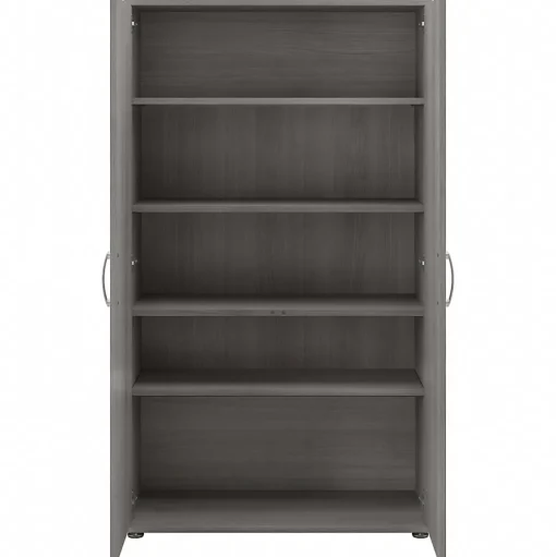 Bush Business Furniture Storage Cabinets<Universal 62" 5-Piece Modular Storage Set with 11 Shelves, Platinum Gray (UNS003PG)