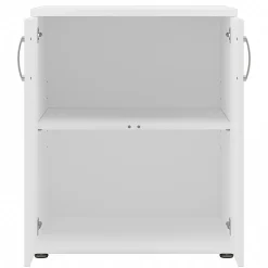 Bush Business Furniture Storage Cabinets<Universal 34" Floor Storage Cabinet with 2 Shelves, White (UNS128WH)