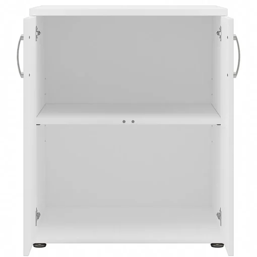 Bush Business Furniture Storage Cabinets<Universal 34" Floor Storage Cabinet with 2 Shelves, White (UNS128WH)
