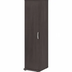 Bush Business Furniture Storage Cabinets<Universal 62" Tall Narrow Storage Cabinet with Door and 3 Shelves, Storm Gray (UNS116SG)