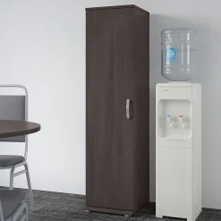 Bush Business Furniture Storage Cabinets<Universal 62" Tall Narrow Storage Cabinet with Door and 3 Shelves, Storm Gray (UNS116SG)