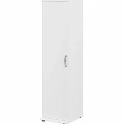 Bush Business Furniture Storage Cabinets<Universal 62" Tall Narrow Storage Cabinet with Door and 3 Shelves, White (UNS116WH)