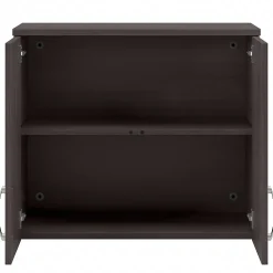 Bush Business Furniture Storage Cabinets<Universal 24" Wall Cabinet with Doors and 2 Shelves, Storm Gray (UNS428SG)