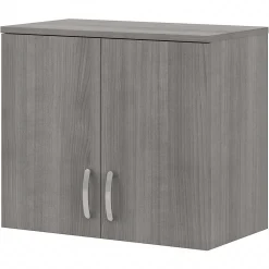 Bush Business Furniture Storage Cabinets<Universal 24" Wall Cabinet with Doors and 2 Shelves, Platinum Gray (UNS428PG)