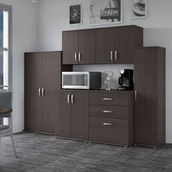 Bush Business Furniture Storage Cabinets<Universal 62" 6-Piece Modular Storage Set with 14 Shelves, Storm Gray (UNS002SG)