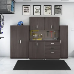 Bush Business Furniture Storage Cabinets<Universal 62" 6-Piece Modular Storage Set with 14 Shelves, Storm Gray (UNS002SG)