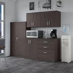 Bush Business Furniture Storage Cabinets<Universal 62" 5-Piece Modular Storage Set with 11 Shelves, Storm Gray (UNS003SG)