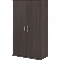 Bush Business Furniture Storage Cabinets<Universal 62" Tall Storage Cabinet with Doors and 5 Shelves, Storm Gray (UNS136SGK)