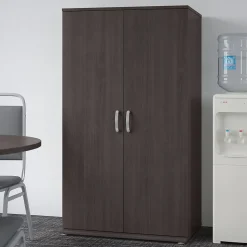 Bush Business Furniture Storage Cabinets<Universal 62" Tall Storage Cabinet with Doors and 5 Shelves, Storm Gray (UNS136SGK)