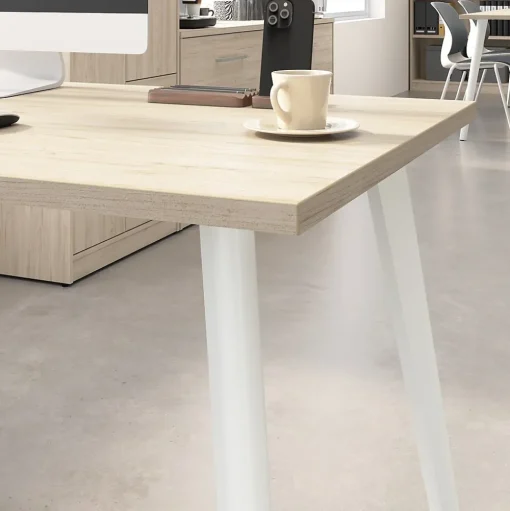 Bush Business Furniture Office Desks<Vista 72"W Desk with Lateral File Cabinet and Bookcase, Natural Elm (VST011NESU)