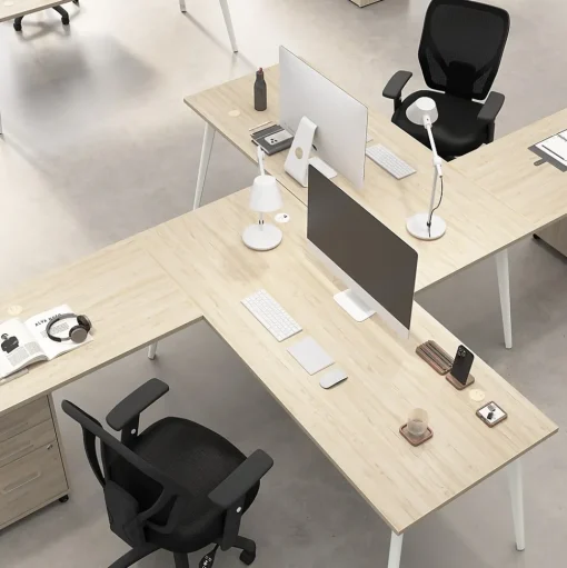 Bush Business Furniture Office Desks<Vista 72"W Desk with Lateral File Cabinet and Bookcase, Natural Elm (VST011NESU)