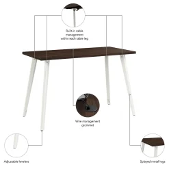 Bush Business Furniture Office Desks<Vista 48"W Computer Desk, Black Walnut (VSD148BW)