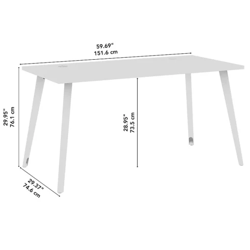 Bush Business Furniture Office Desks<Vista 60"W Computer Desk, Black Walnut (VSD160BW)