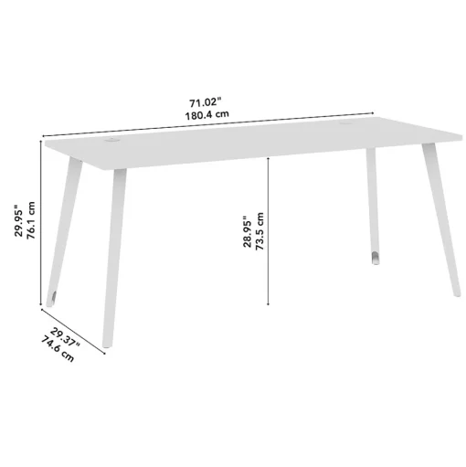Bush Business Furniture Office Desks<Vista 72"W Computer Desk, Natural Elm (VSD172NE)