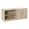 Bush Business Furniture Storage Cabinets<Vista Low Storage Cabinet with Doors and Shelves, Natural Elm (VSS160NE)