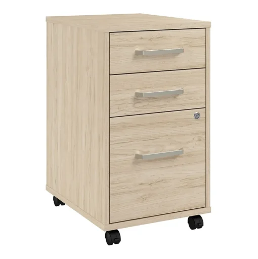 Bush Business Furniture File Cabinets<Vista 3 Drawer File Cabinet, Natural Elm (VSF116NESU)