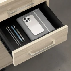 Bush Business Furniture File Cabinets<Vista 3 Drawer File Cabinet, Natural Elm (VSF116NESU)