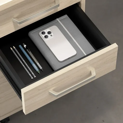 Bush Business Furniture File Cabinets<Vista 3 Drawer File Cabinet, Natural Elm (VSF116NESU)