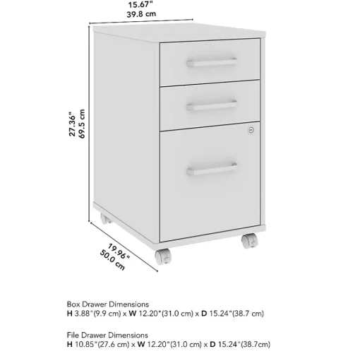 Bush Business Furniture File Cabinets<Vista 3 Drawer File Cabinet, Natural Elm (VSF116NESU)