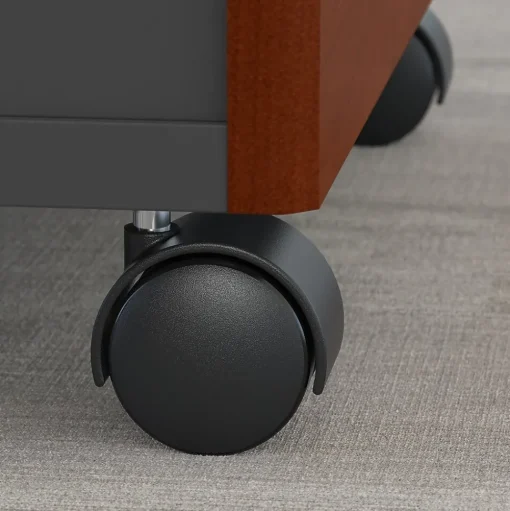 Bush Business Furniture Standing Desks<Westfield 72"W 3 Position Sit to Stand L Desk with Mobile File Cabinet, Hansen Cherry (SRC125HCSU)