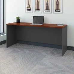 Bush Business Furniture Office Desks<Westfield 72"W Credenza Desk, Hansen Cherry/Graphite Gray (WC24426)