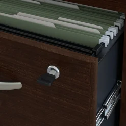 Bush Business Furniture Office Desks<Westfield Desk w/ 2 Drawer Mobile Pedestal, (SRC028MRSU)