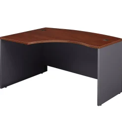 Bush Business Furniture Office Desks<Westfield 60"W Left Handed L Bow Desk, Gray (WC24433)
