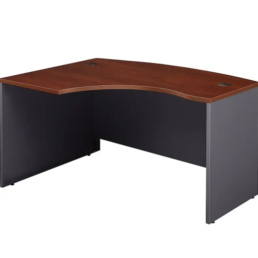Bush Business Furniture Office Desks<Westfield 60"W Left Handed L Bow Desk, Gray (WC24433)